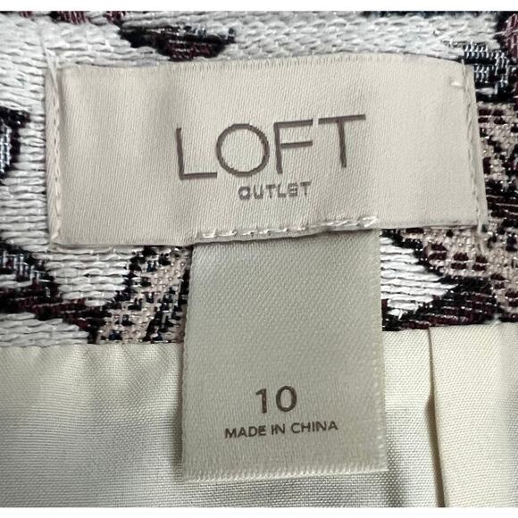 LOFT Outlet Floral Tapestry A-Line Mini Skirt Size 10 Fully Lined - Picture 7 of 8